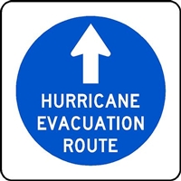 Hurricane Evacuation Route sign EM-1