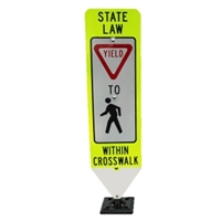 In-Street Pedestrian Crosswalk Sign - Impact Recovery